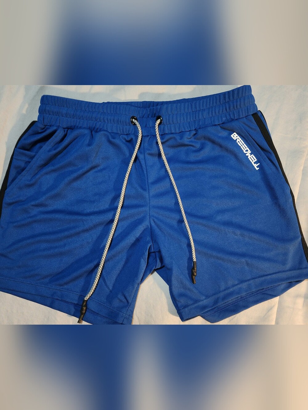 Breedwell Men's Royal Blue Athletic Training Shorts with Drawstring